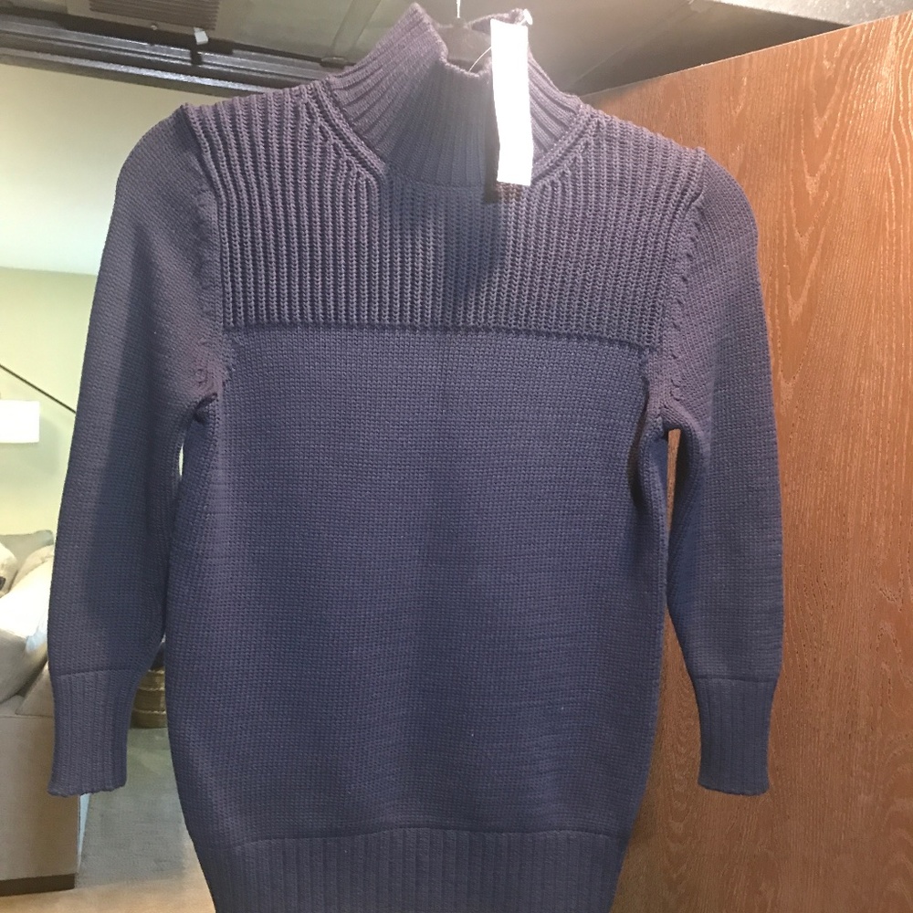 Ann Taylor Mock Turtleneck Long Sleeve Black Pullover Sweater ES New With Tag